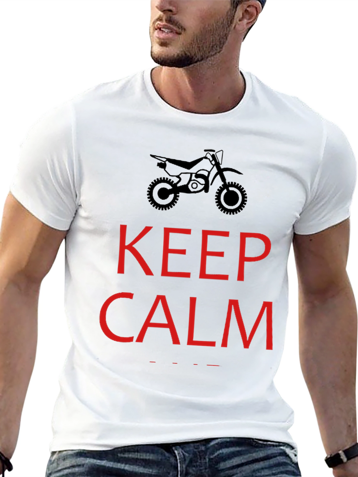 Keep Calm Dirt Bike Rider T-Shirt - Black