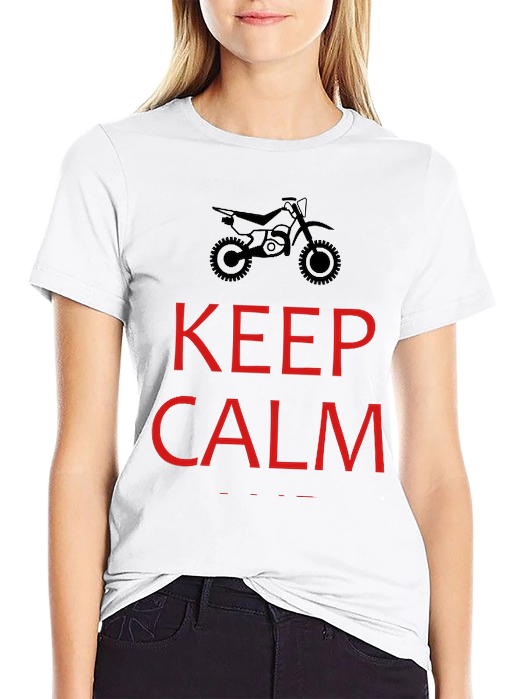 Keep Calm Dirt Bike Rider T-Shirt - Black