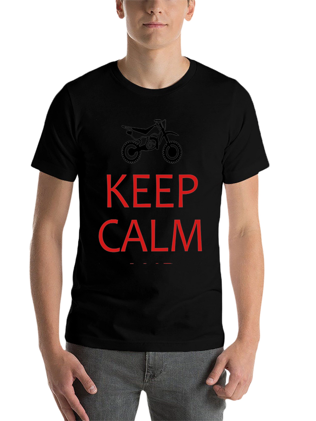 Keep Calm Dirt Bike Rider T-Shirt - Black