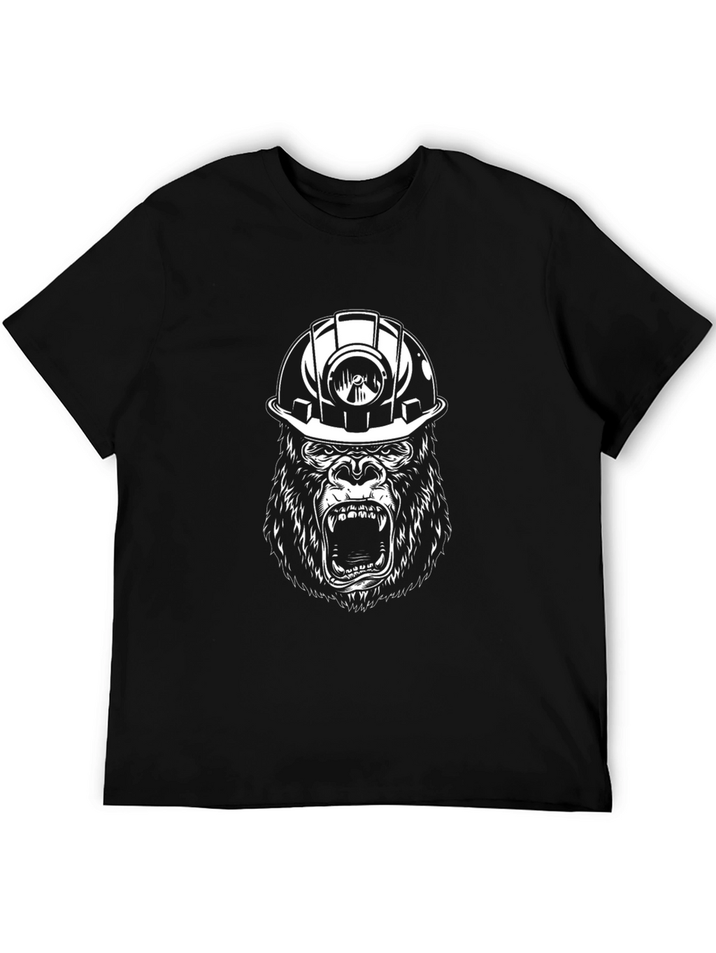 Gorilla Miner Graphic T-Shirt - Black Cotton Tee