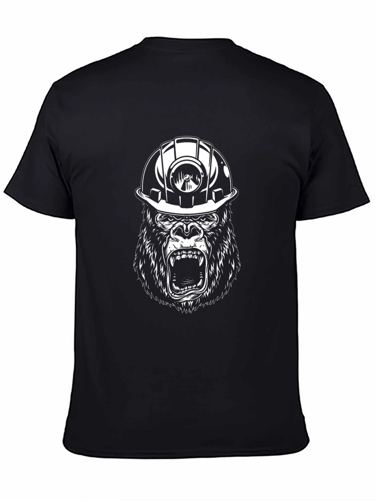 Gorilla Miner Graphic T-Shirt - Black Cotton Tee