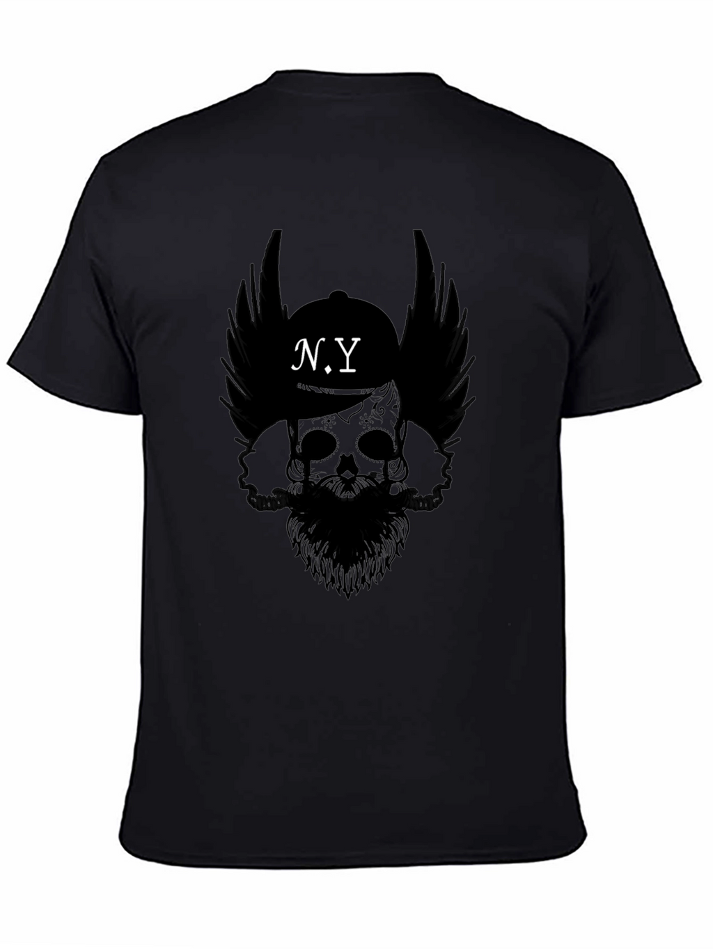 N.Y. Skull Graphic Black T-Shirt