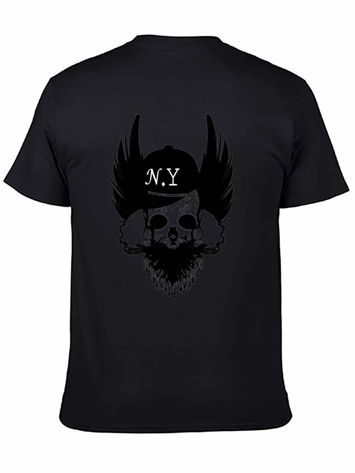 N.Y. Skull Graphic Black T-Shirt