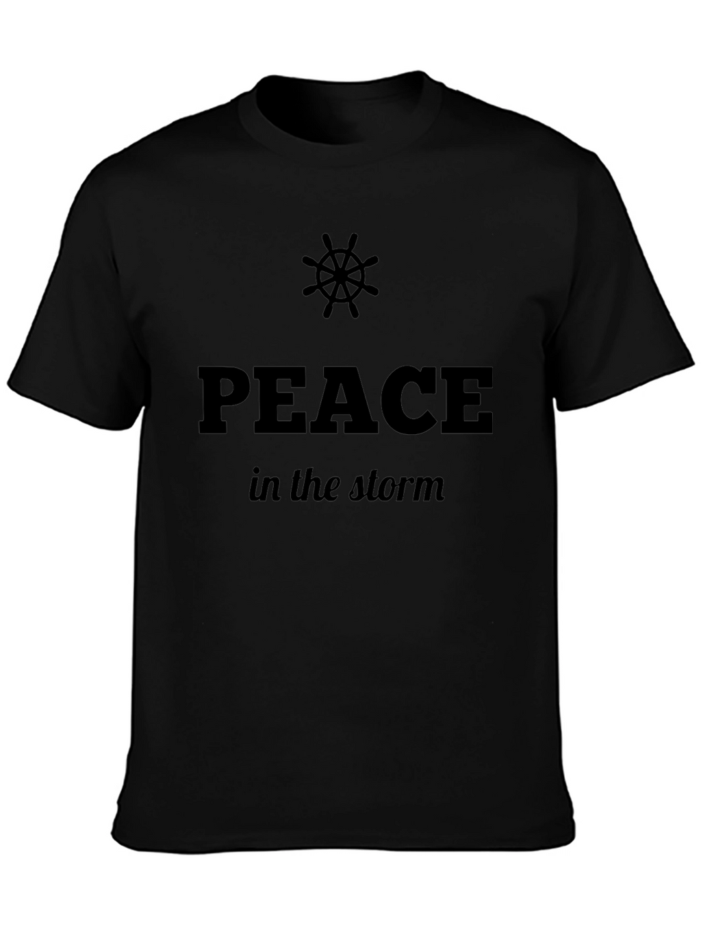Peace In The Storm Graphic Black T-Shirt
