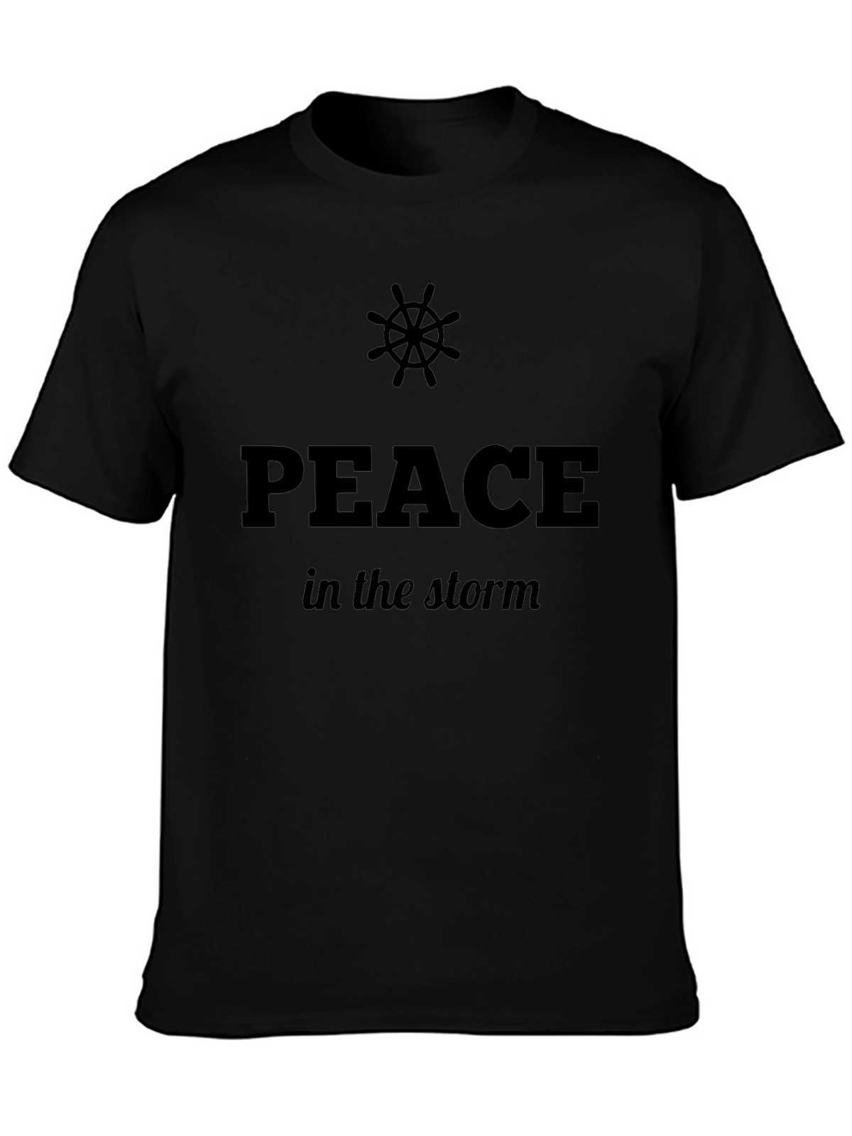 Peace In The Storm Graphic Black T-Shirt