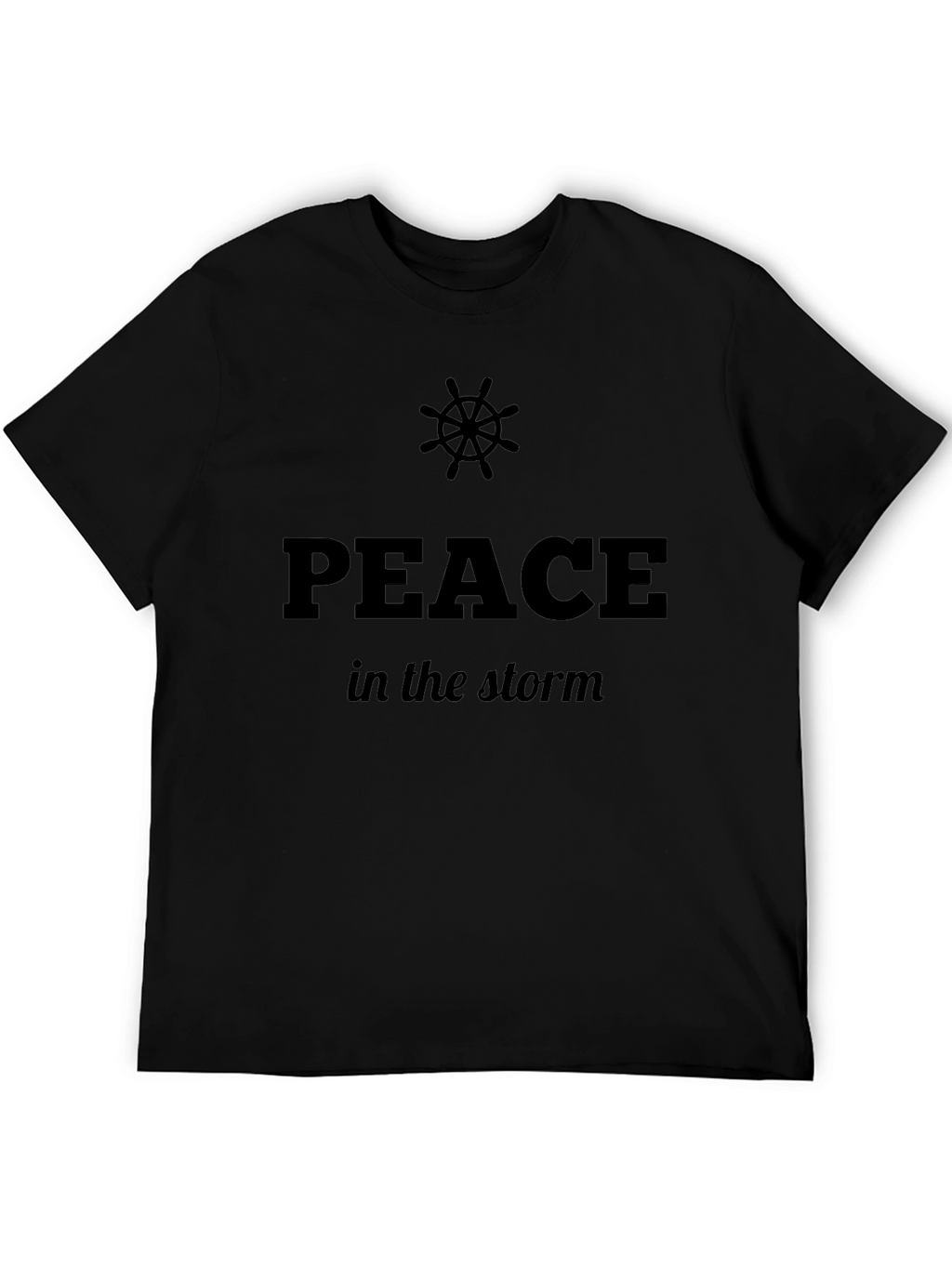Peace In The Storm Graphic Black T-Shirt