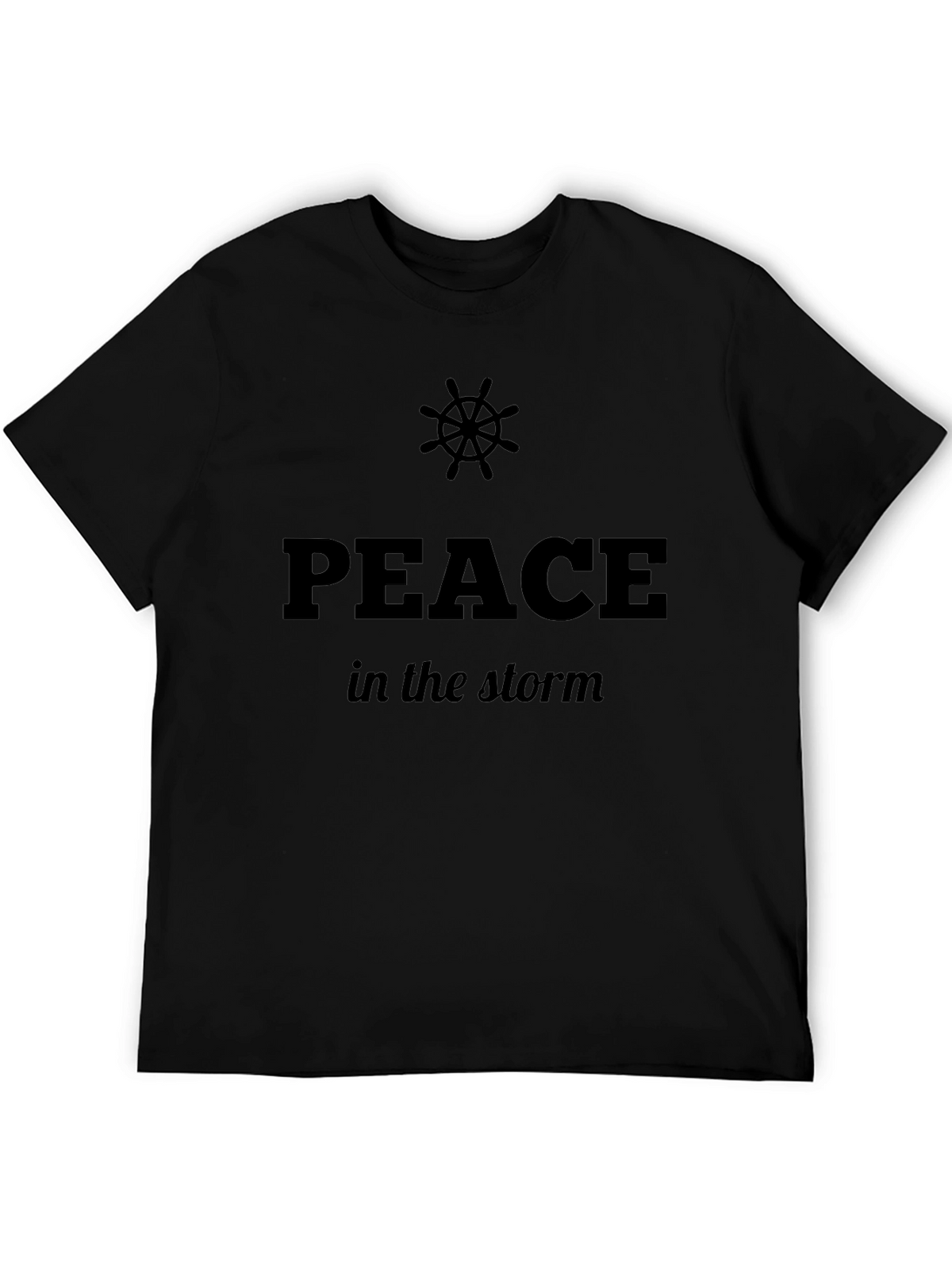 Peace In The Storm Graphic Black T-Shirt