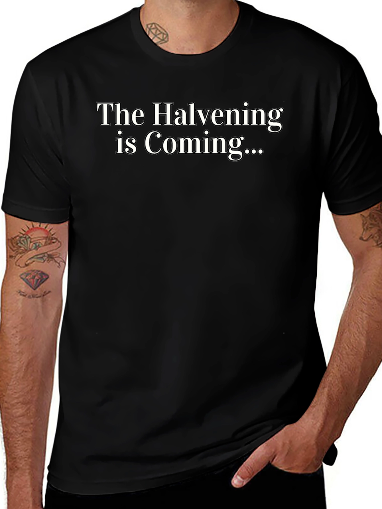 The Halvening is Coming Black T-Shirt