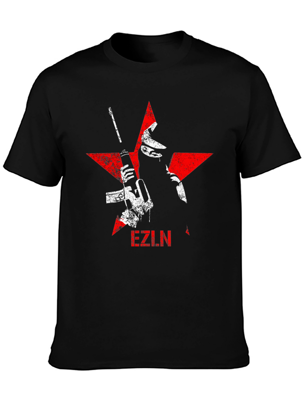 EZLN Graphic Tee - Red Star Black T-Shirt