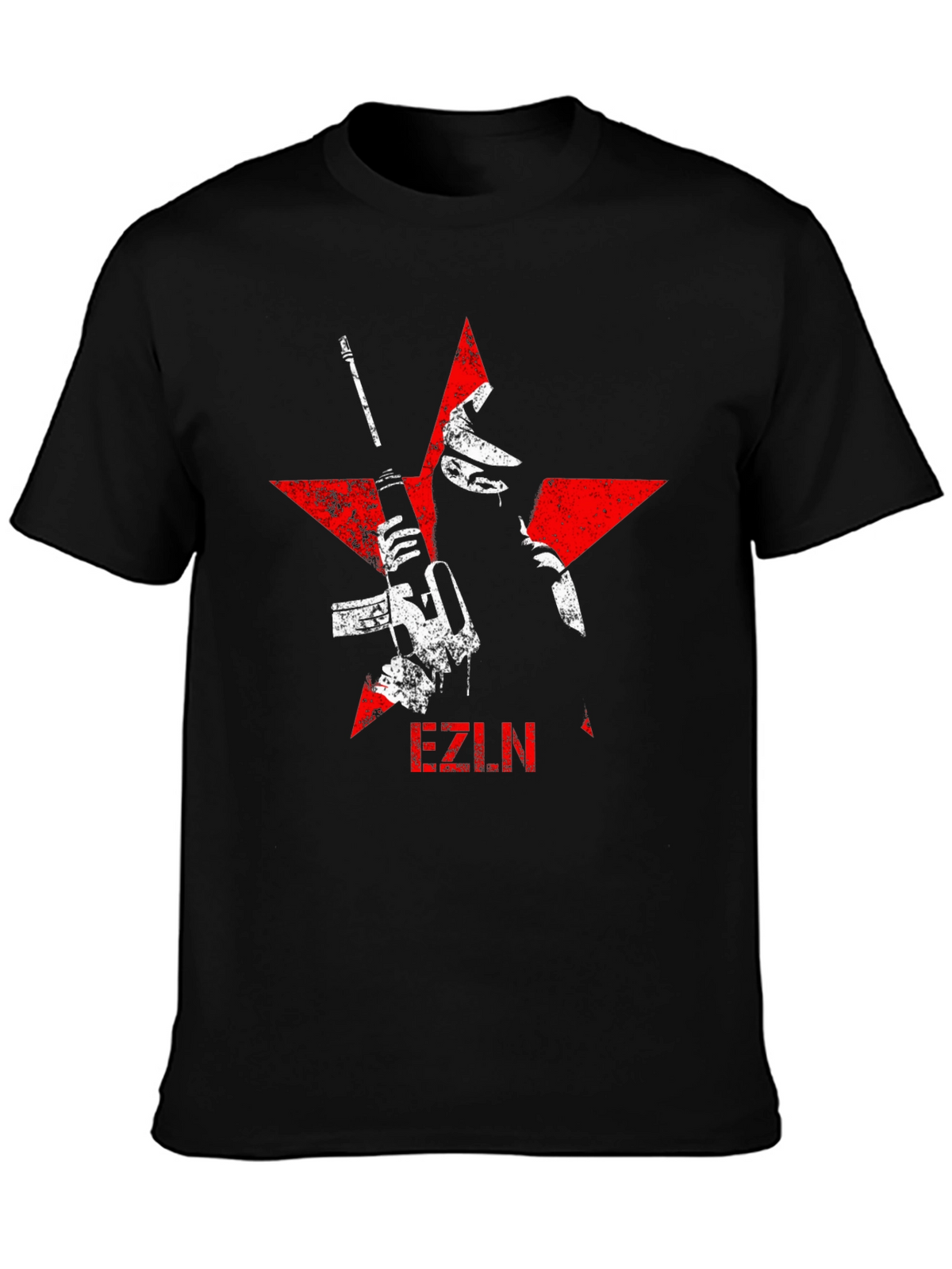 EZLN Graphic Tee - Red Star Black T-Shirt