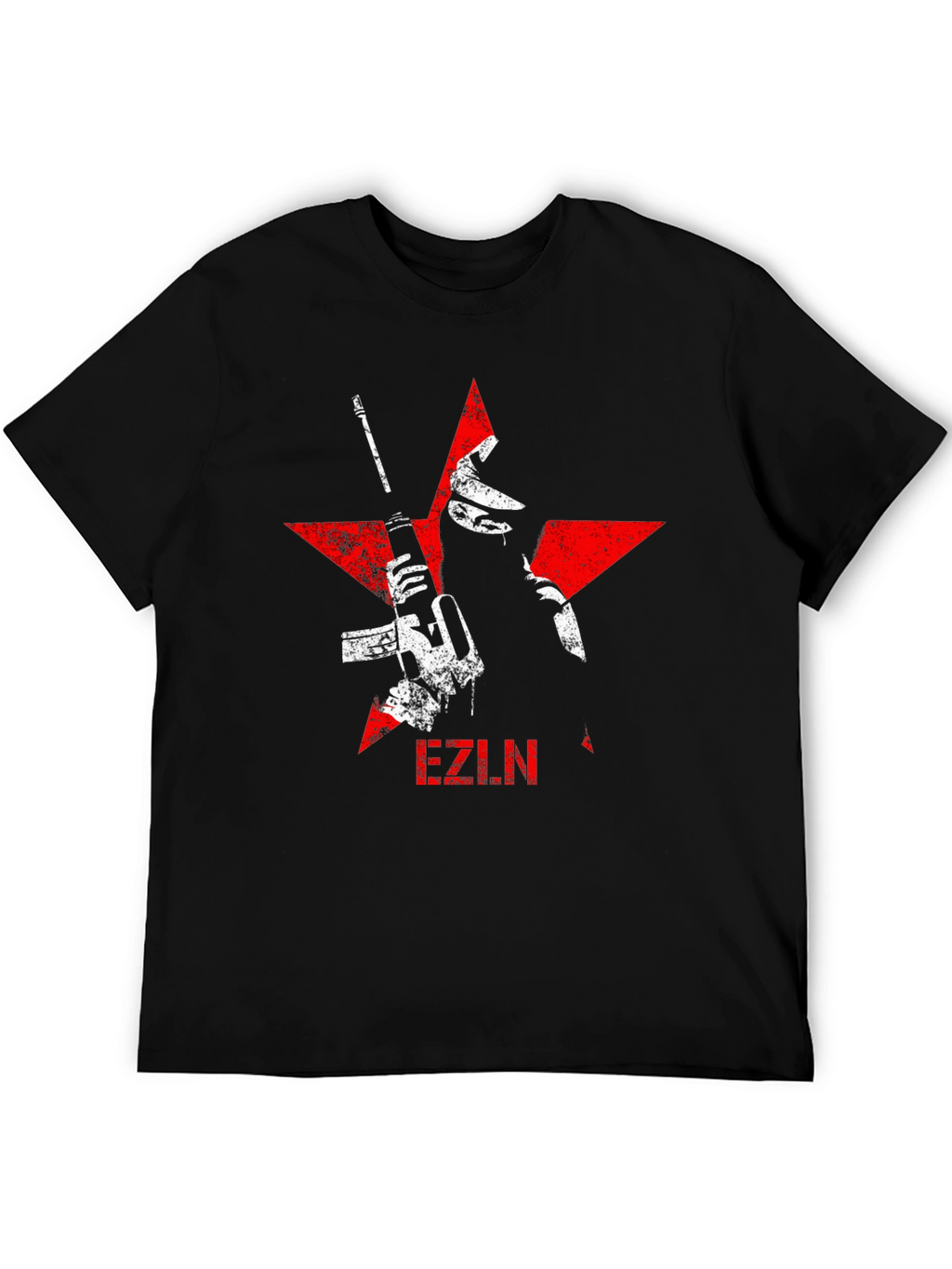 EZLN Graphic Tee - Red Star Black T-Shirt