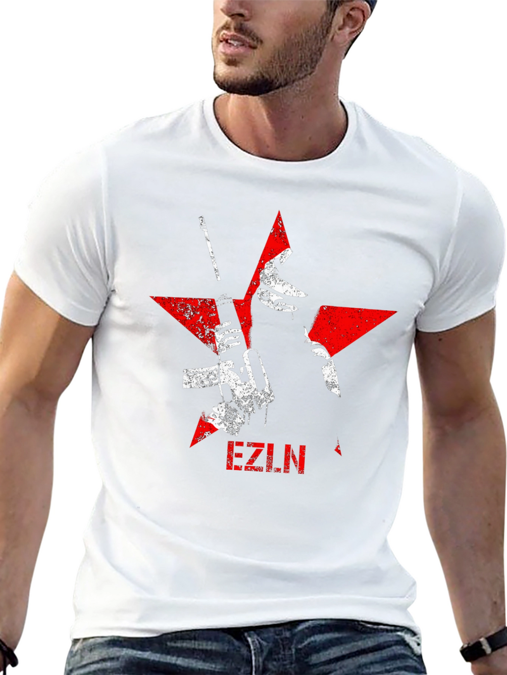 EZLN Graphic Tee - Red Star Black T-Shirt