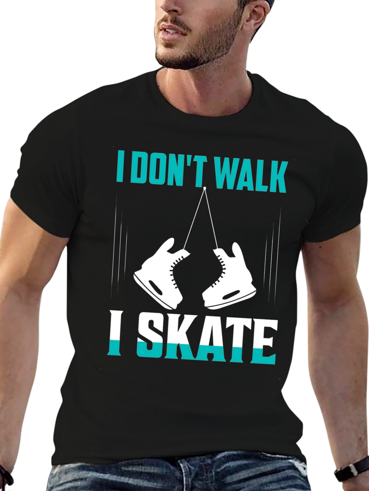 I Dont Walk I Skate Graphic T-Shirt