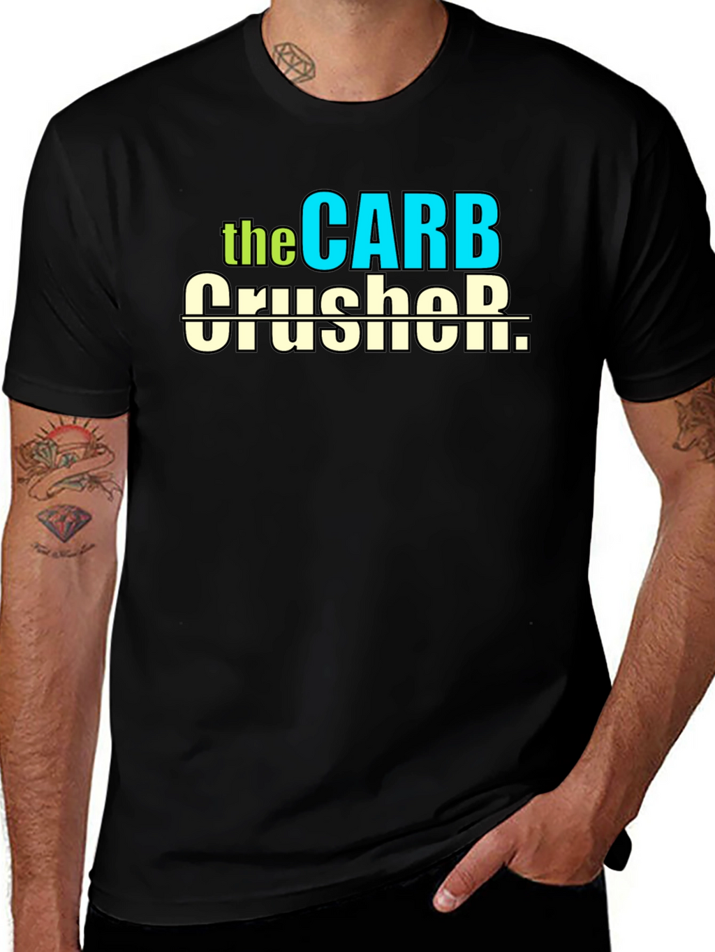 Carb Crusher T-Shirt - Fitness Humor Tee