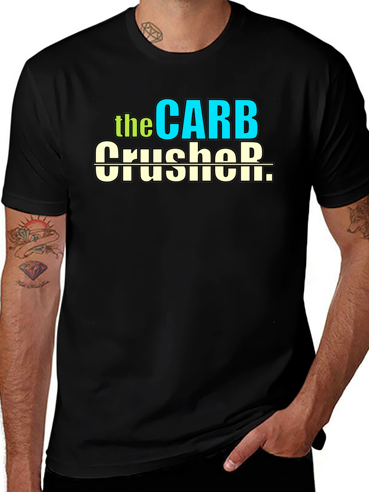 Carb Crusher T-Shirt - Fitness Humor Tee