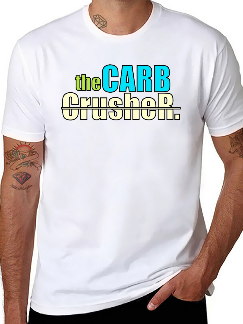 Carb Crusher T-Shirt - Fitness Humor Tee