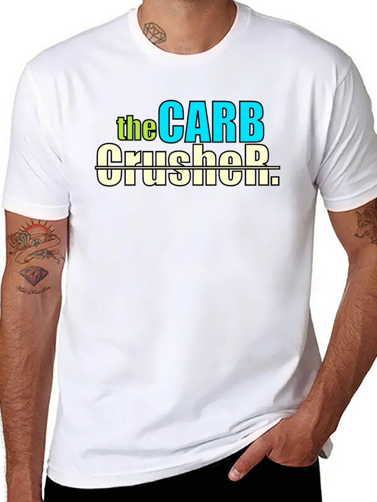Carb Crusher T-Shirt - Fitness Humor Tee