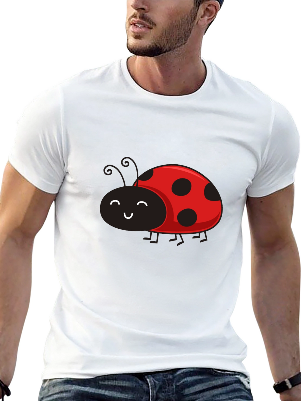 Ladybug Graphic Tee - Soft Cotton Blend