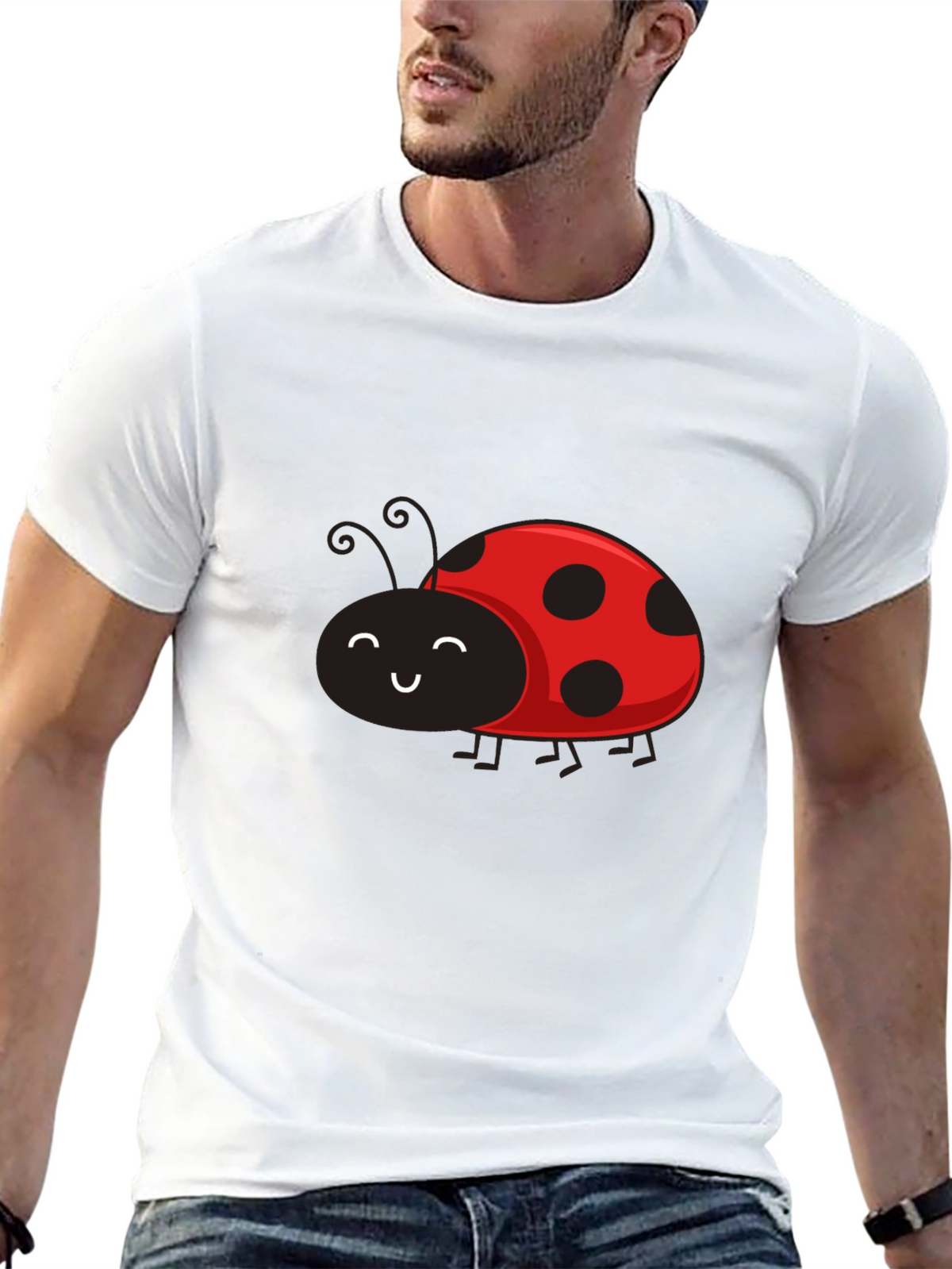 Ladybug Graphic Tee - Soft Cotton Blend