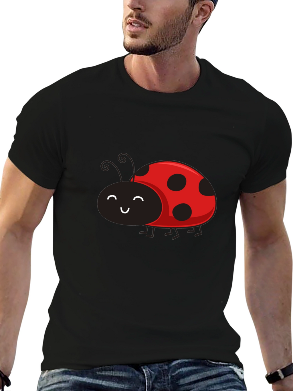 Ladybug Graphic Tee - Soft Cotton Blend