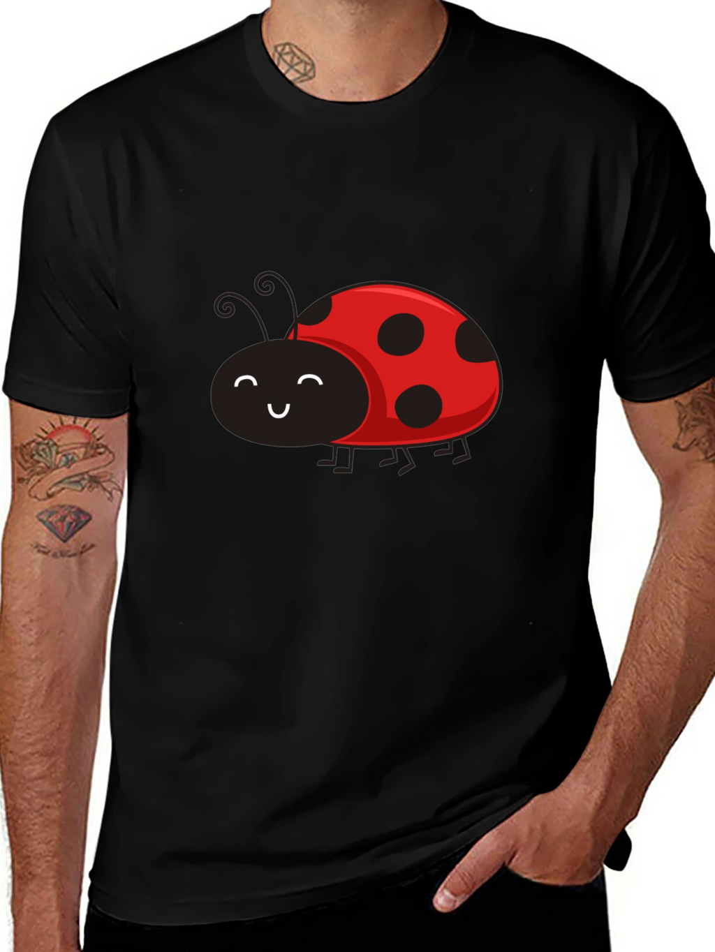 Ladybug Graphic Tee - Soft Cotton Blend