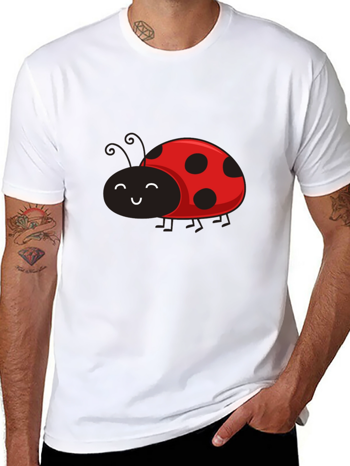 Ladybug Graphic Tee - Soft Cotton Blend
