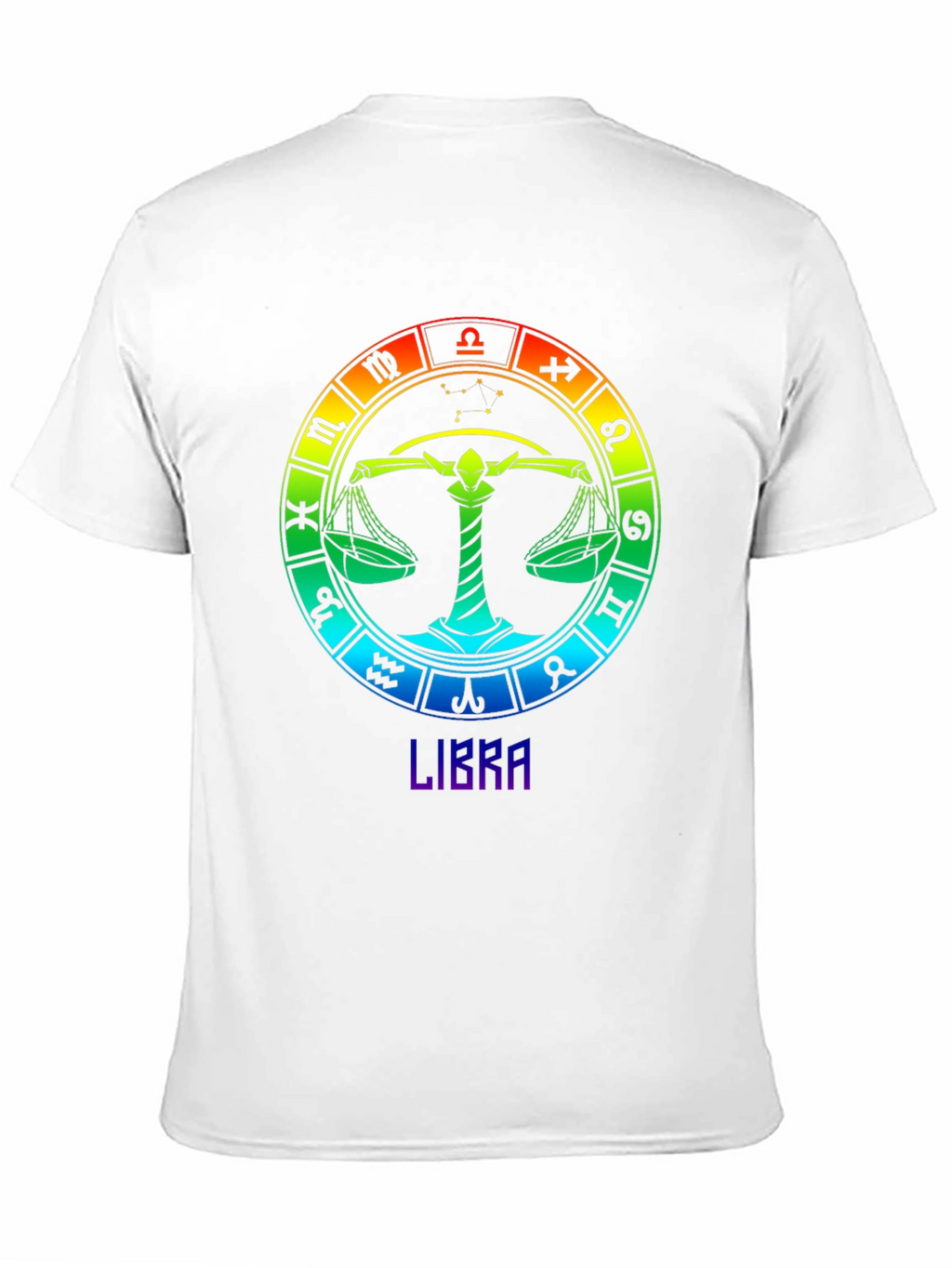 Libra Zodiac T-Shirt - Rainbow Astrological Sign Tee
