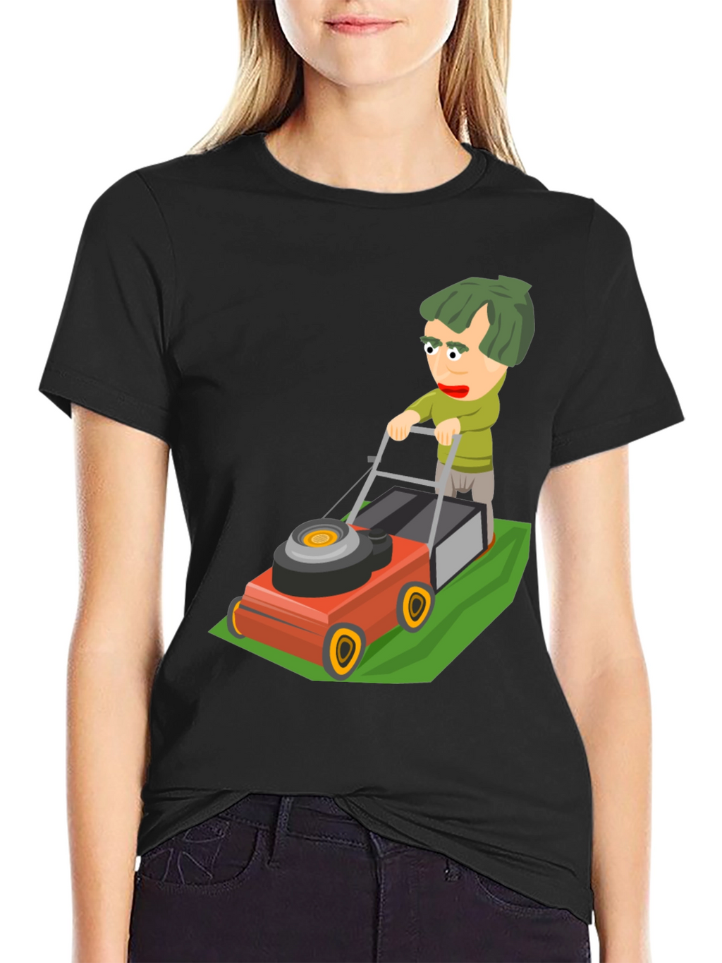 Cartoon Lawn Mower Graphic Tee