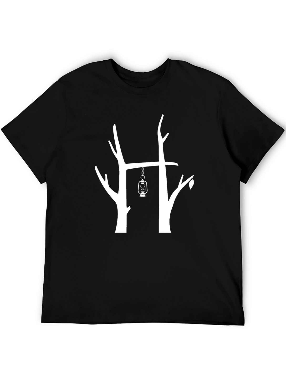 Nature Lantern Graphic Tee - Black Cotton Blend