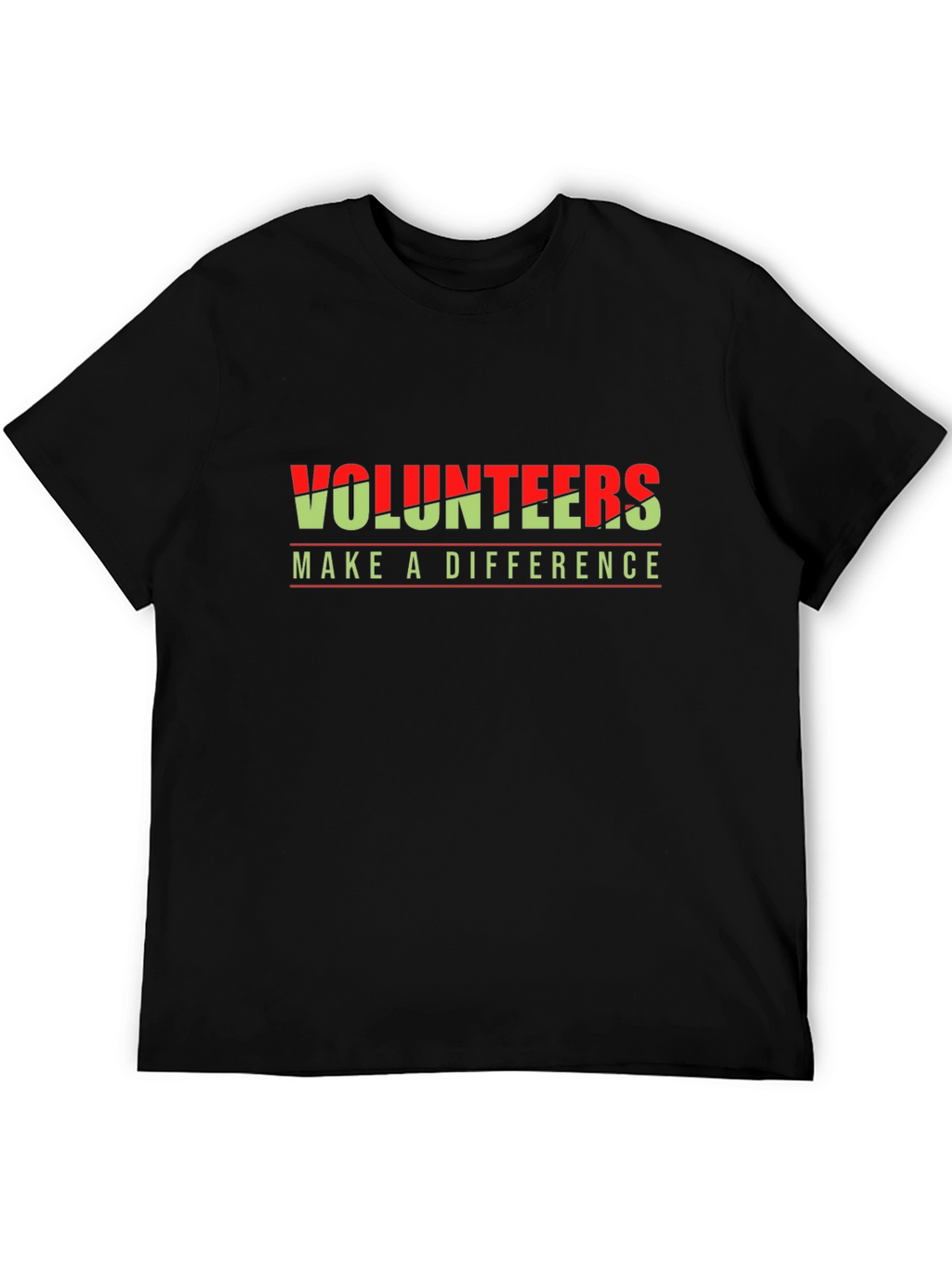 Volunteers Make a Difference Black T-Shirt