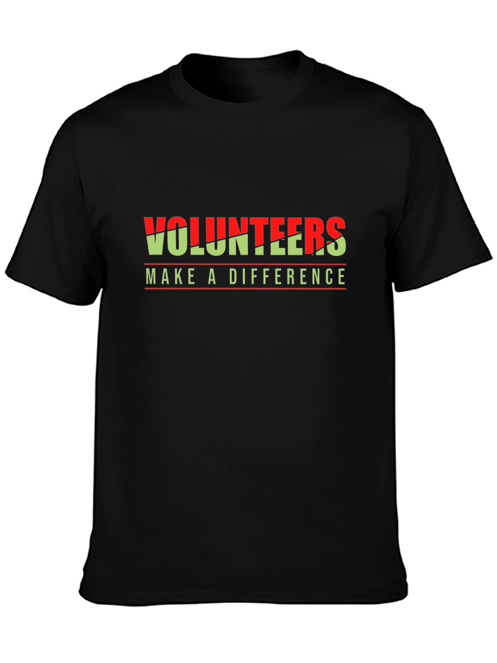 Volunteers Make a Difference Black T-Shirt