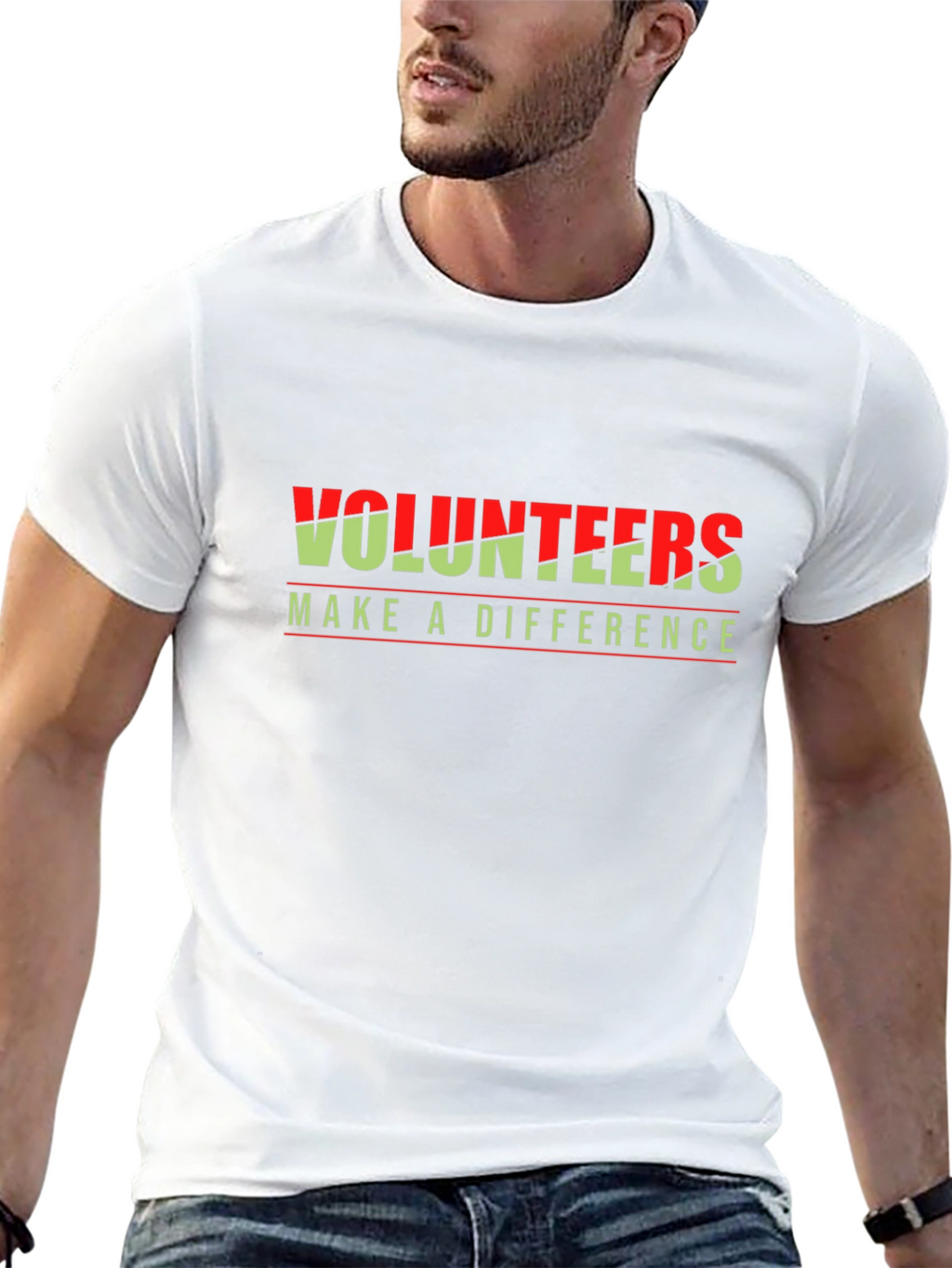 Volunteers Make a Difference Black T-Shirt
