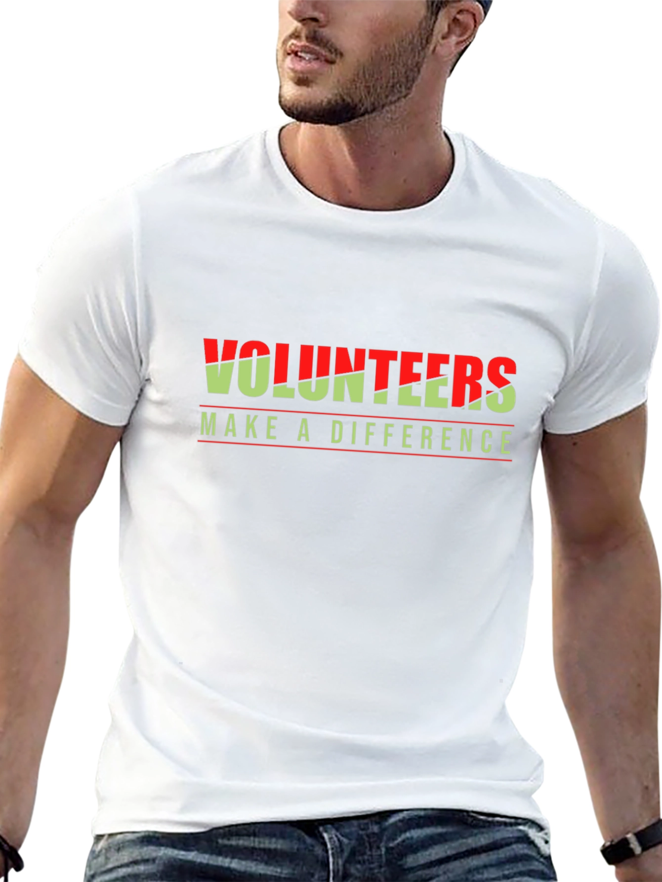 Volunteers Make a Difference Black T-Shirt