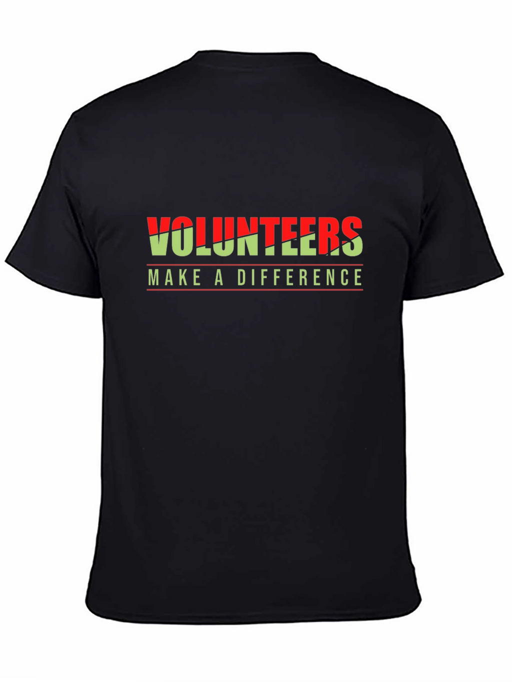Volunteers Make a Difference Black T-Shirt