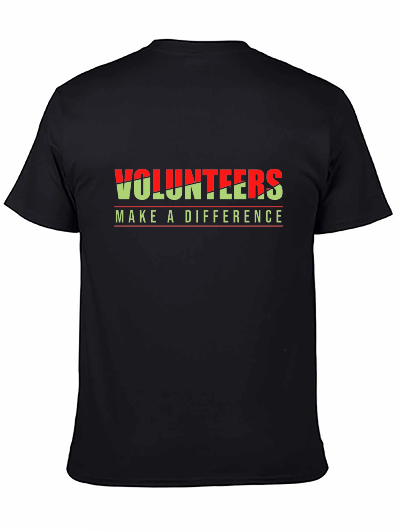 Volunteers Make a Difference Black T-Shirt