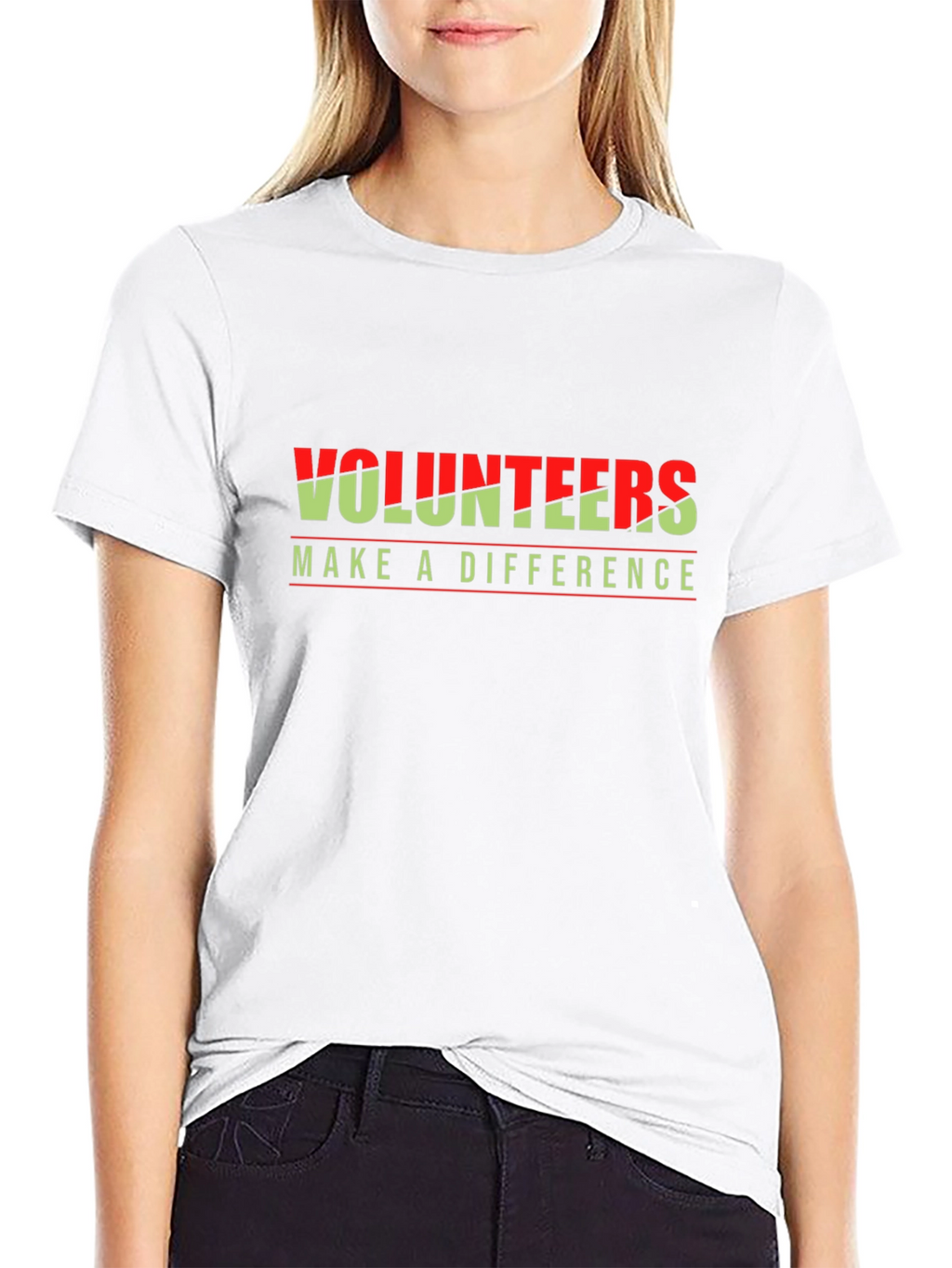 Volunteers Make a Difference Black T-Shirt