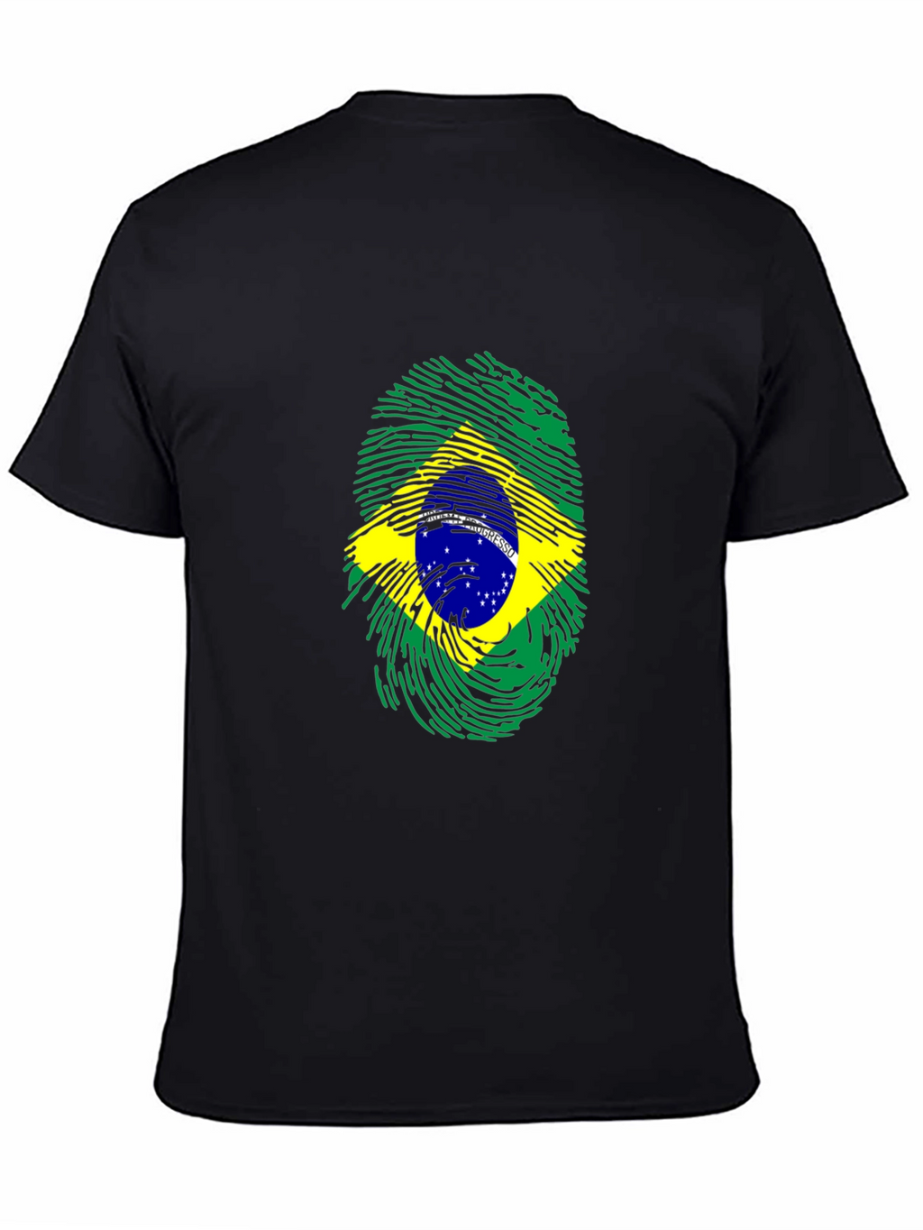 Brazil Flag Fingerprint Graphic Tee