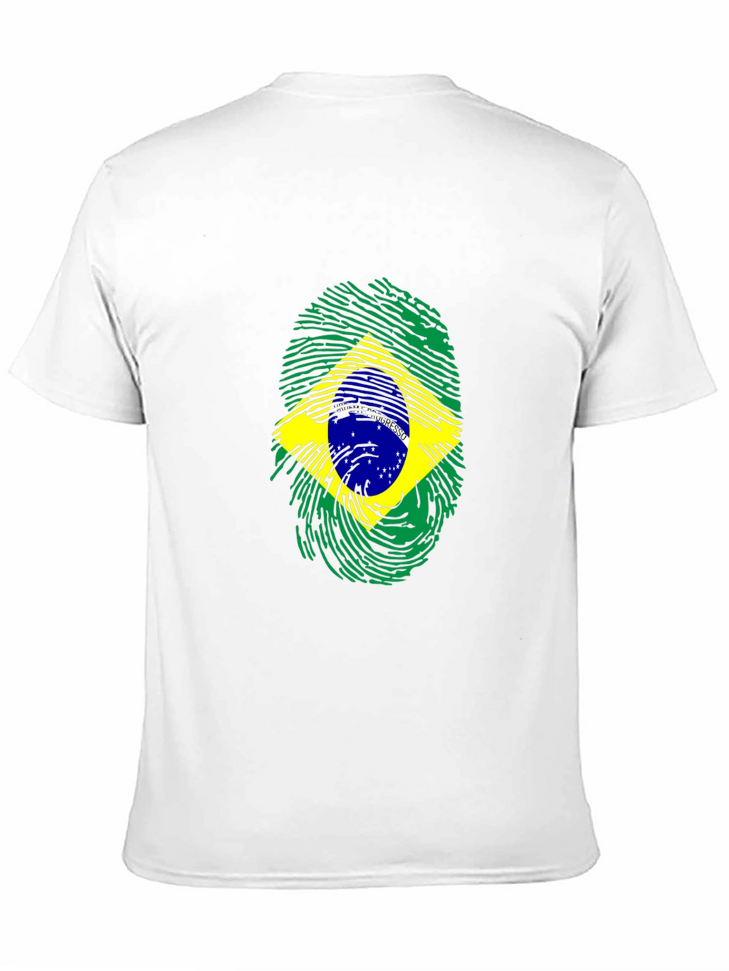 Brazil Flag Fingerprint Graphic Tee
