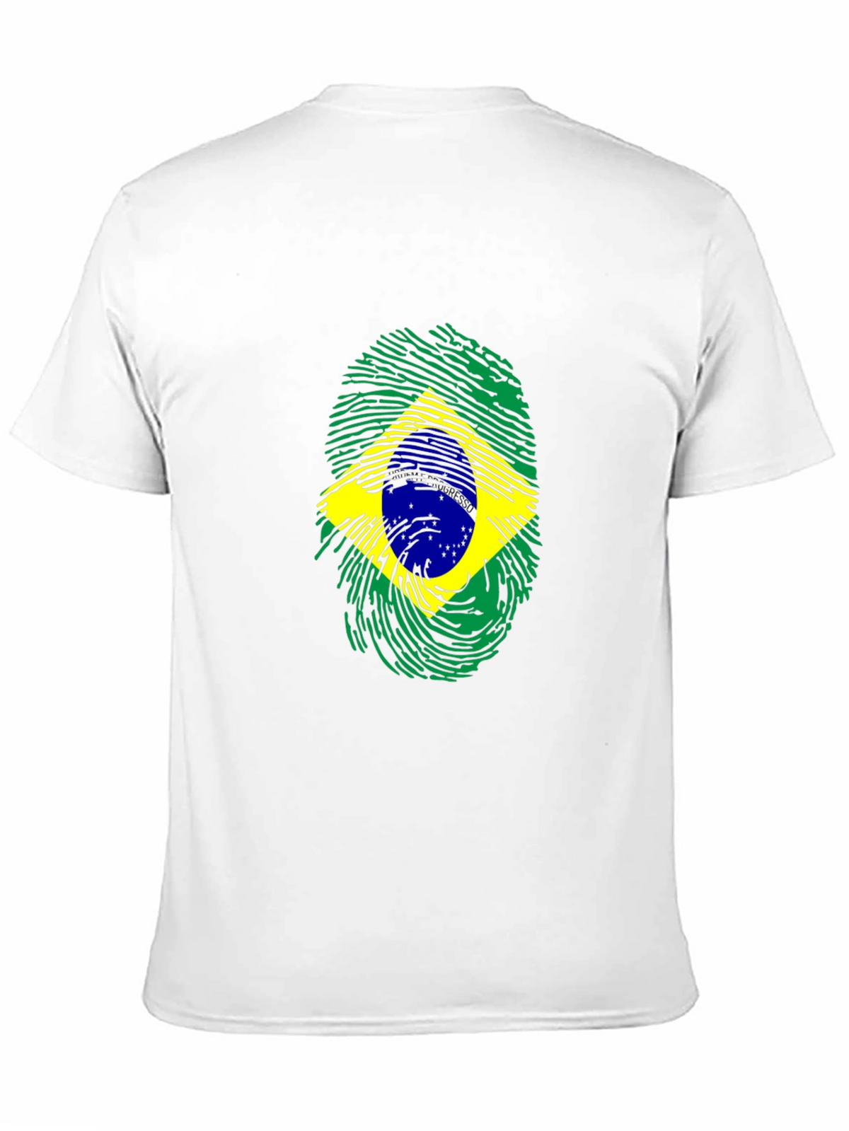 Brazil Flag Fingerprint Graphic Tee