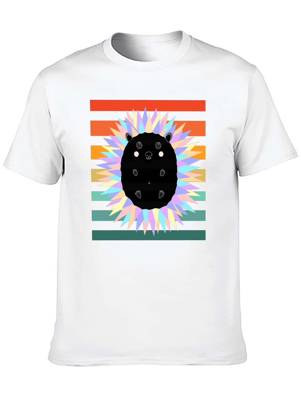 Retro Hedgehog Graphic Tee - Stylish Animal Lover Shirt