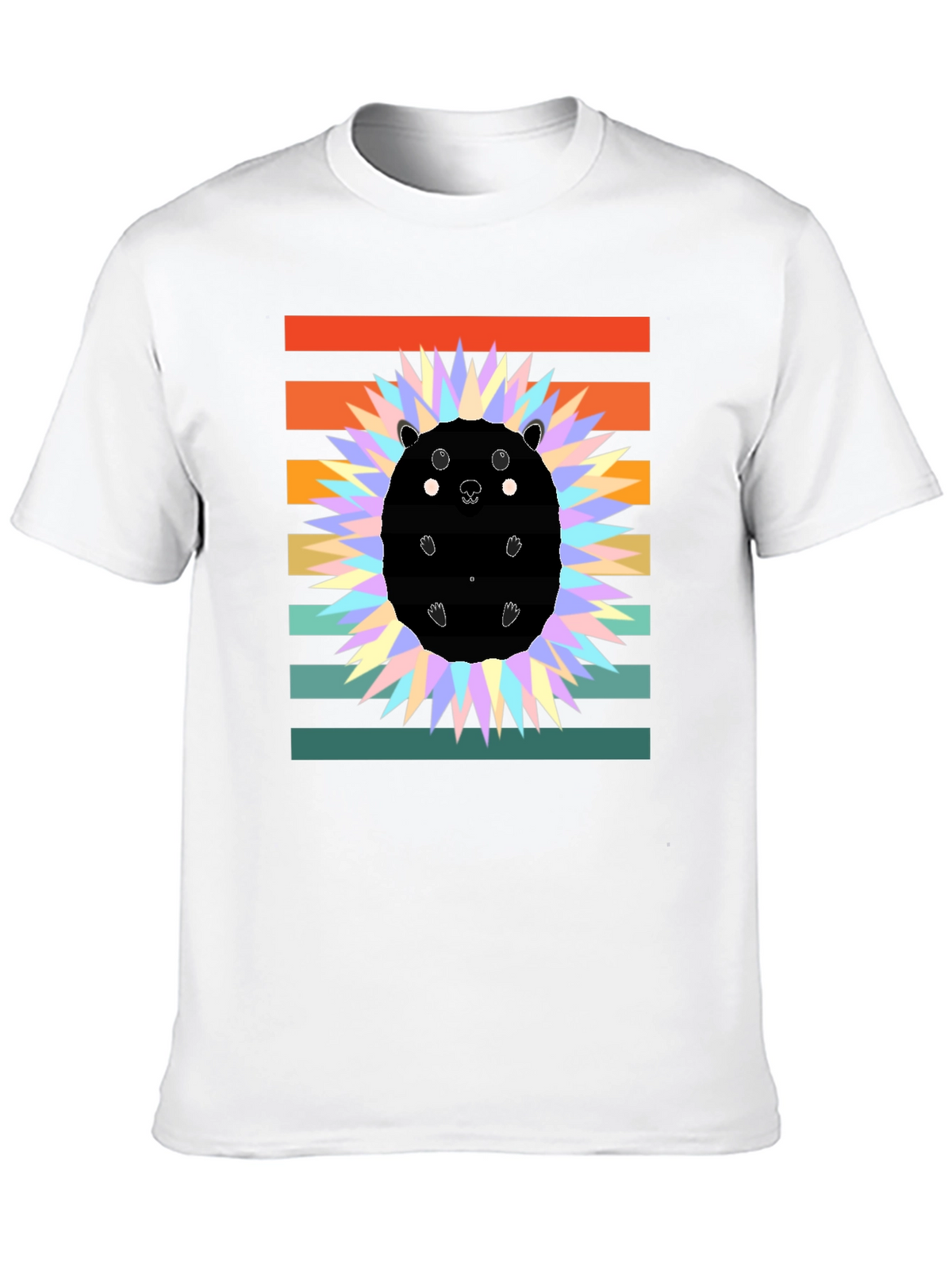 Retro Hedgehog Graphic Tee - Stylish Animal Lover Shirt