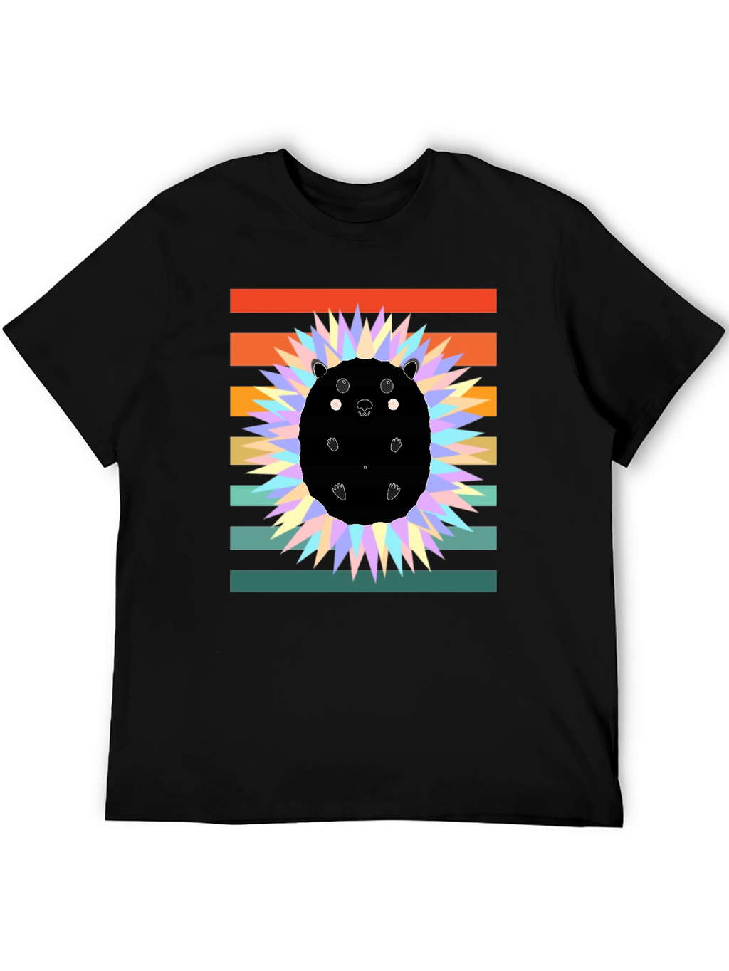 Retro Hedgehog Graphic Tee - Stylish Animal Lover Shirt