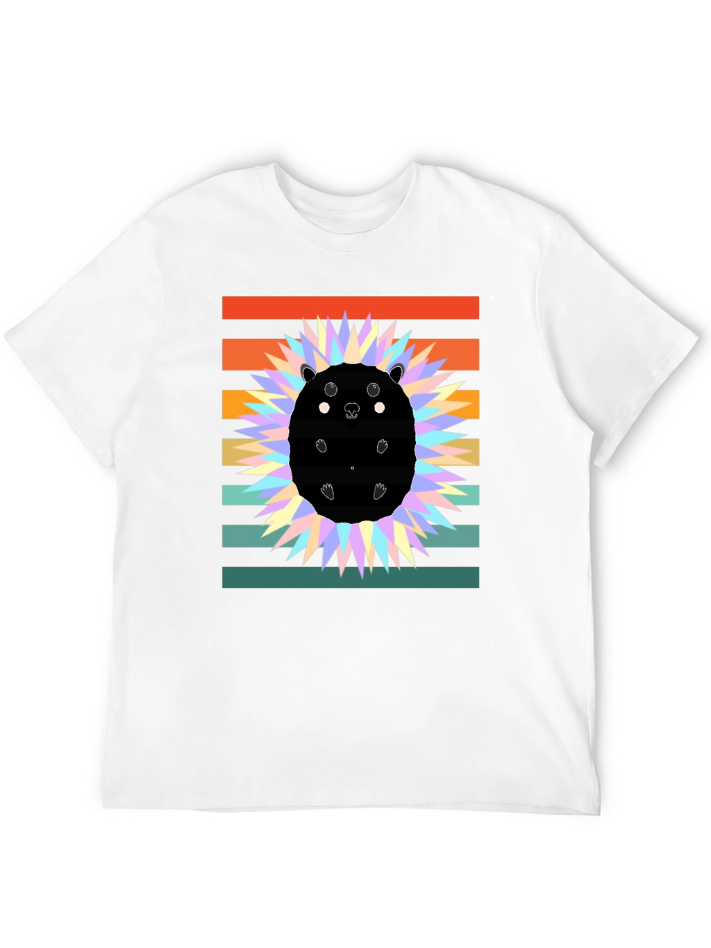 Retro Hedgehog Graphic Tee - Stylish Animal Lover Shirt