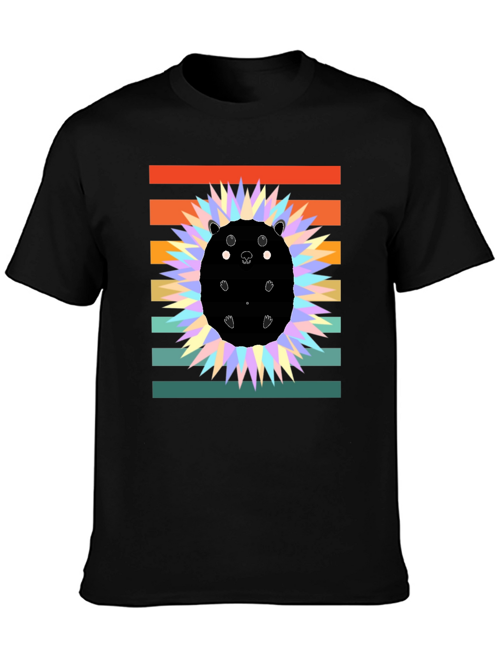 Retro Hedgehog Graphic Tee - Stylish Animal Lover Shirt