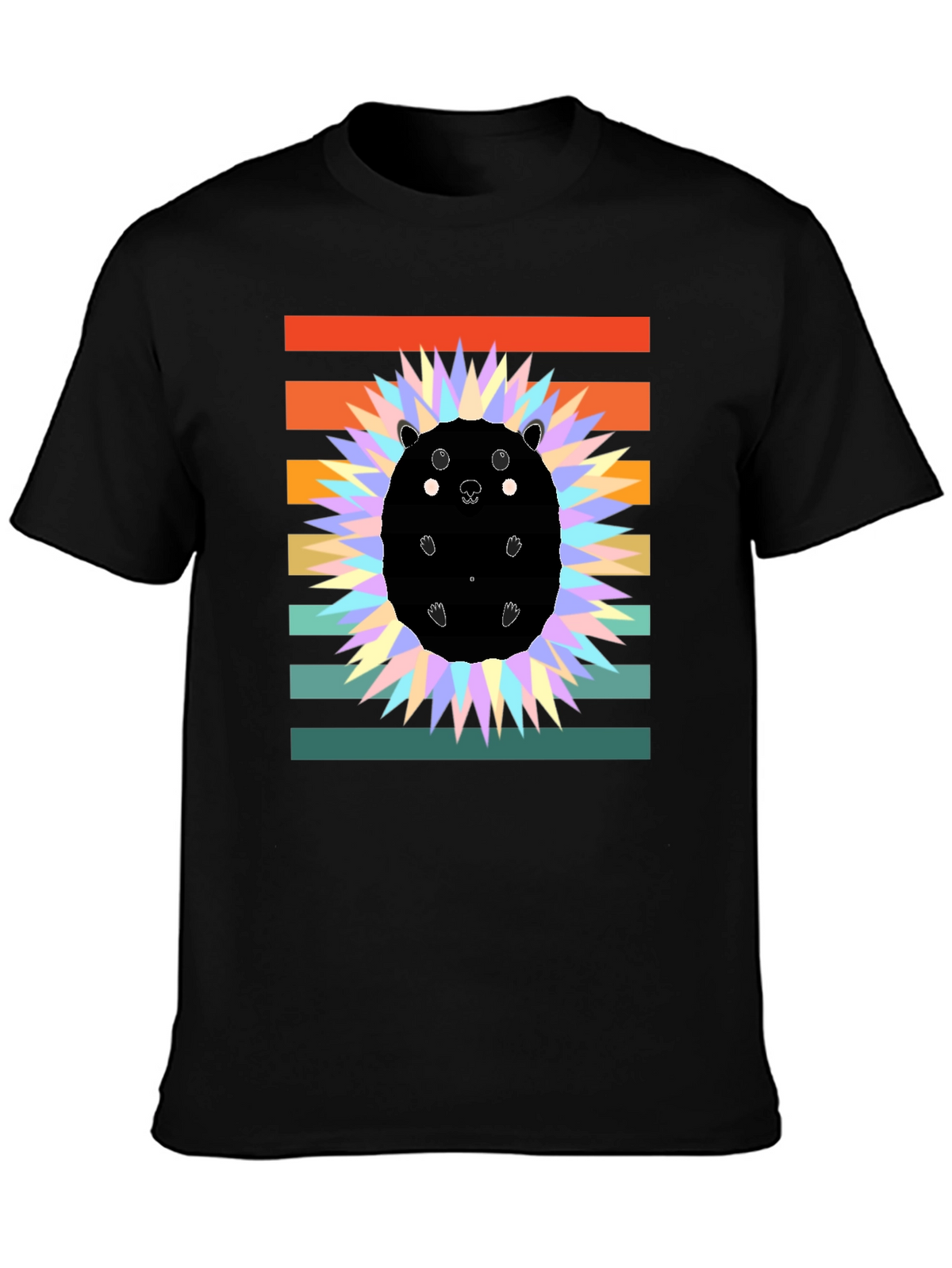 Retro Hedgehog Graphic Tee - Stylish Animal Lover Shirt