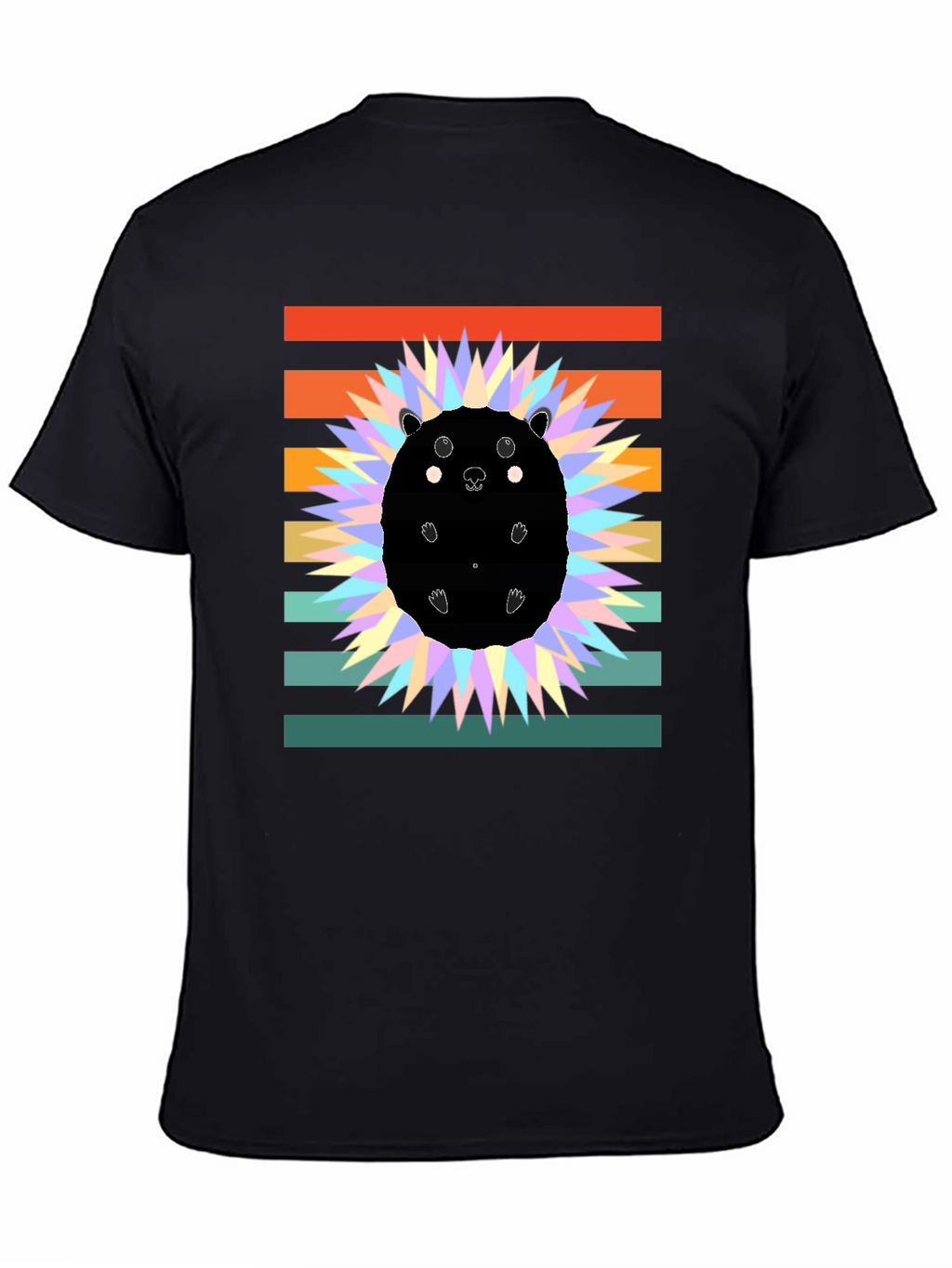 Retro Hedgehog Graphic Tee - Stylish Animal Lover Shirt