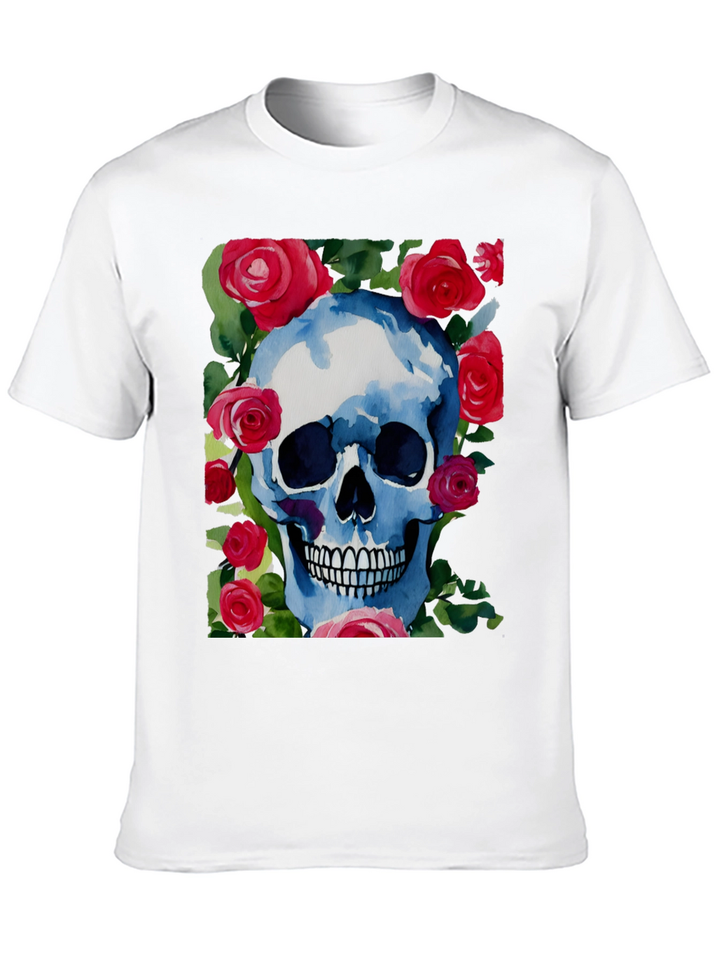 Skull & Roses Graphic Tee - Unique Design
