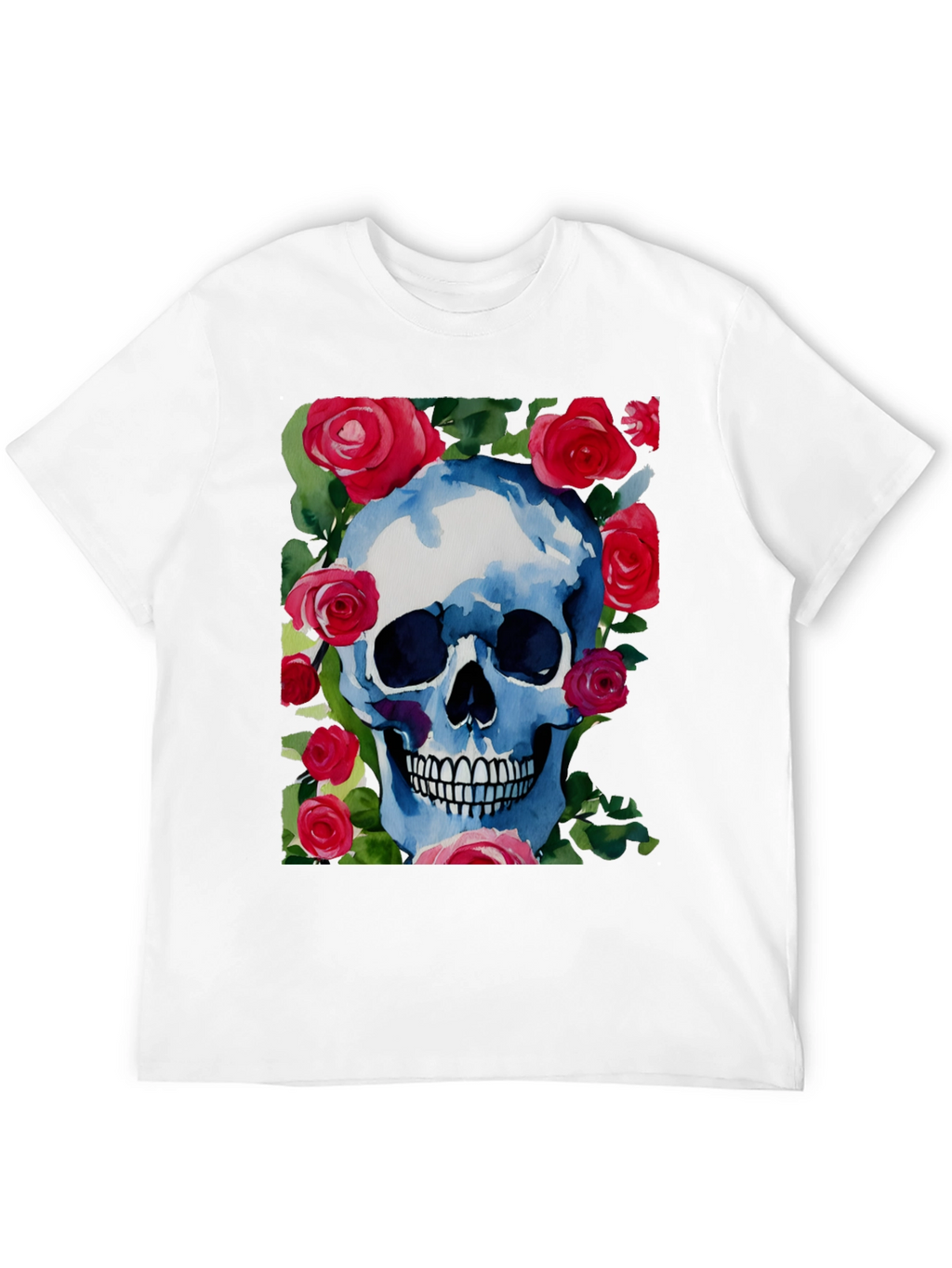 Skull & Roses Graphic Tee - Unique Design