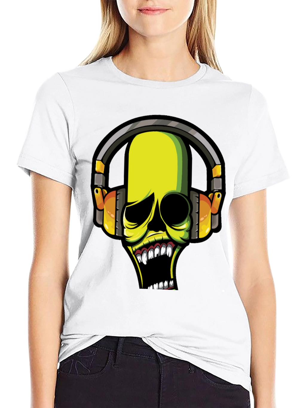 Skull DJ Graphic Tee - Dark T-Shirt