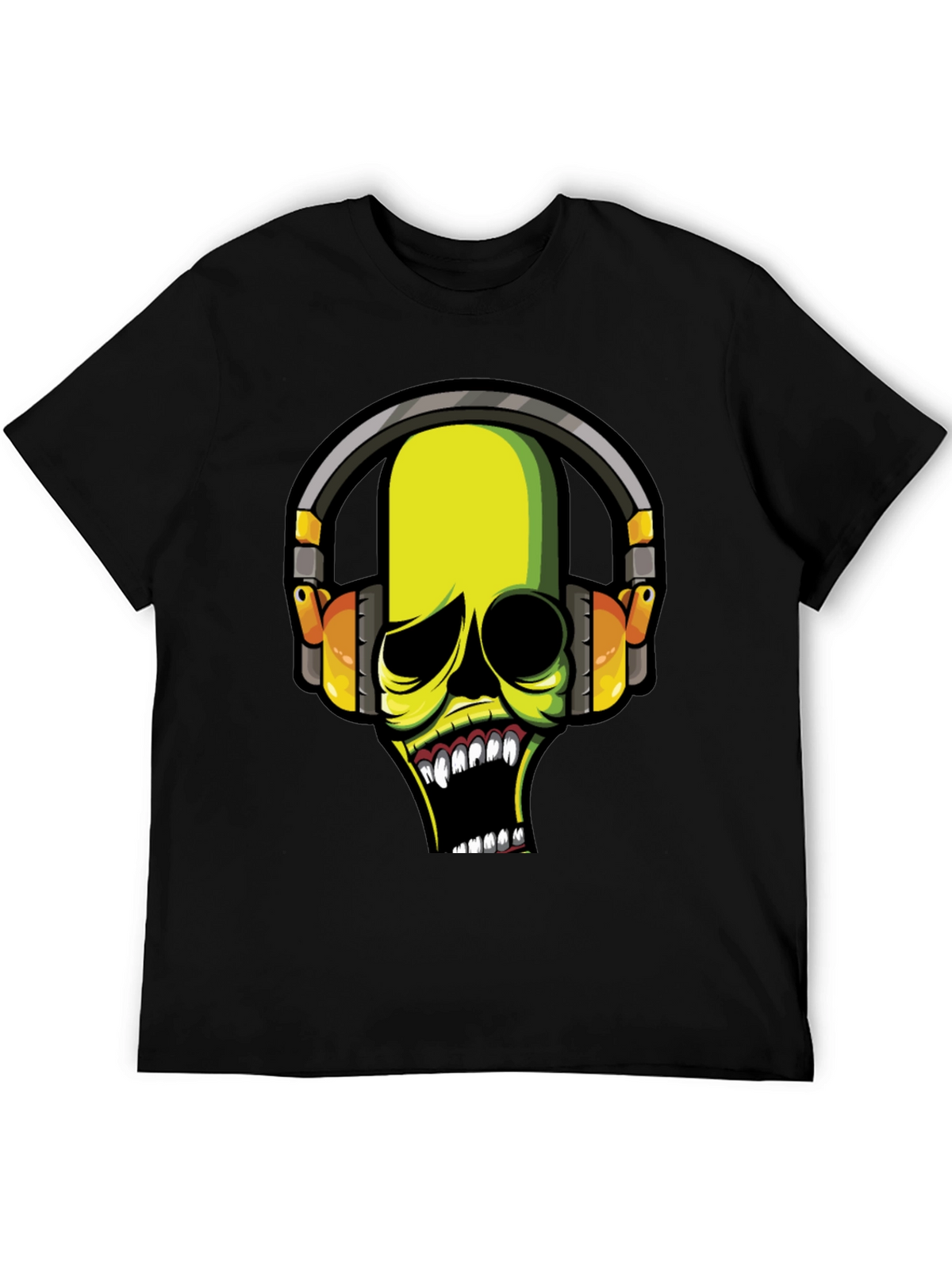 Skull DJ Graphic Tee - Dark T-Shirt